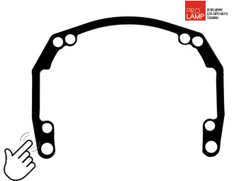 Рамки для установки вместо штатных би-ксеноновых модулей. Переходные рамки на Hella 3/3R (Hella 5R) / Optima Magnum 3.0 для Bosch AL 3/3R 