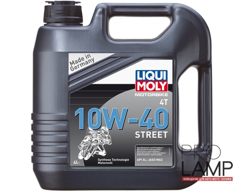 LIQUI MOLY Motorbike 4T 10W-40 Street — НС-синтетическое моторное масло для 4-тактных мотоциклов 4 л.